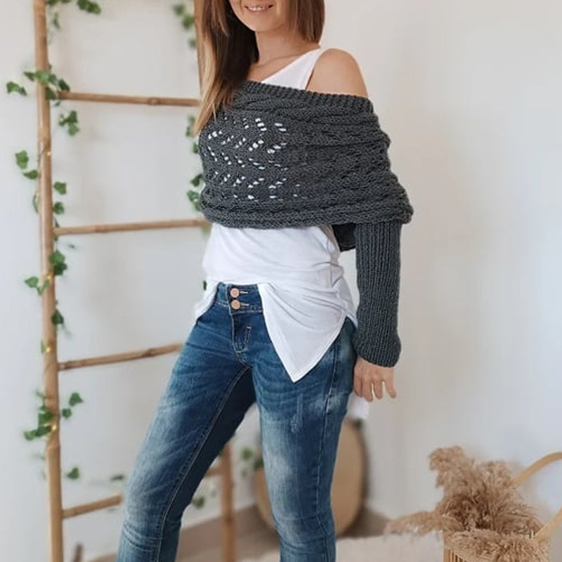 Knitted Cable Wrap For Women