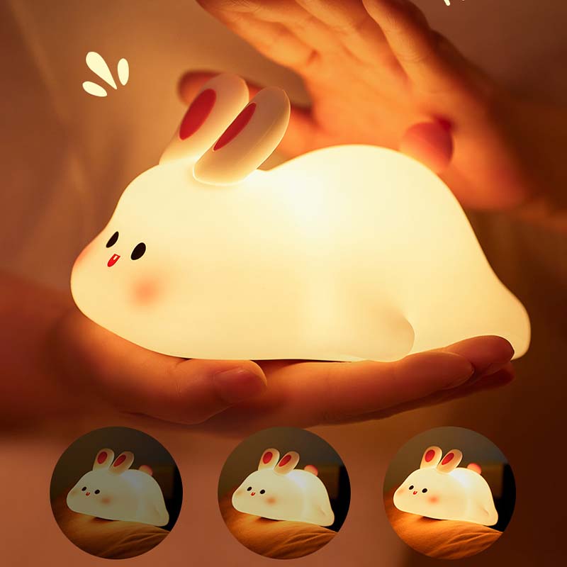 Big Face Rabbit Silicone Night Light