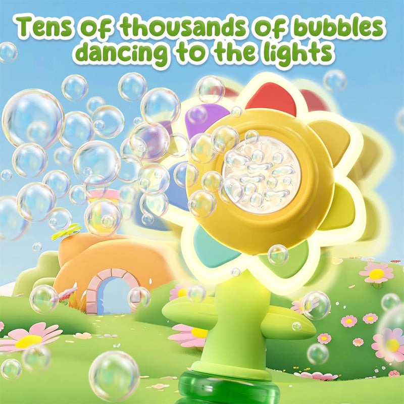 Seven-Color Flower Bubble Machine