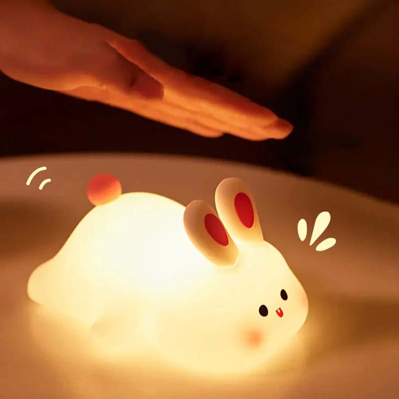 Big Face Rabbit Silicone Night Light