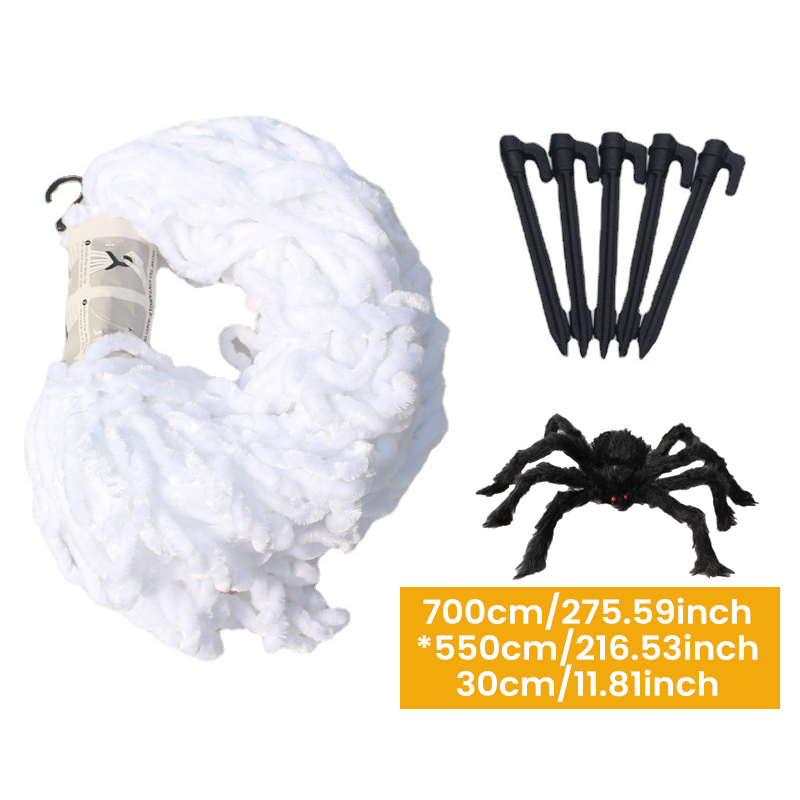 Halloween Spider Decorations Stretch Cobweb