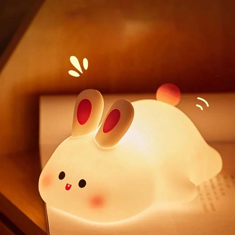 Big Face Rabbit Silicone Night Light