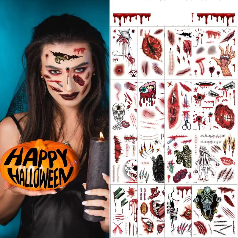 Halloween Horror Party Tattoo Stickers