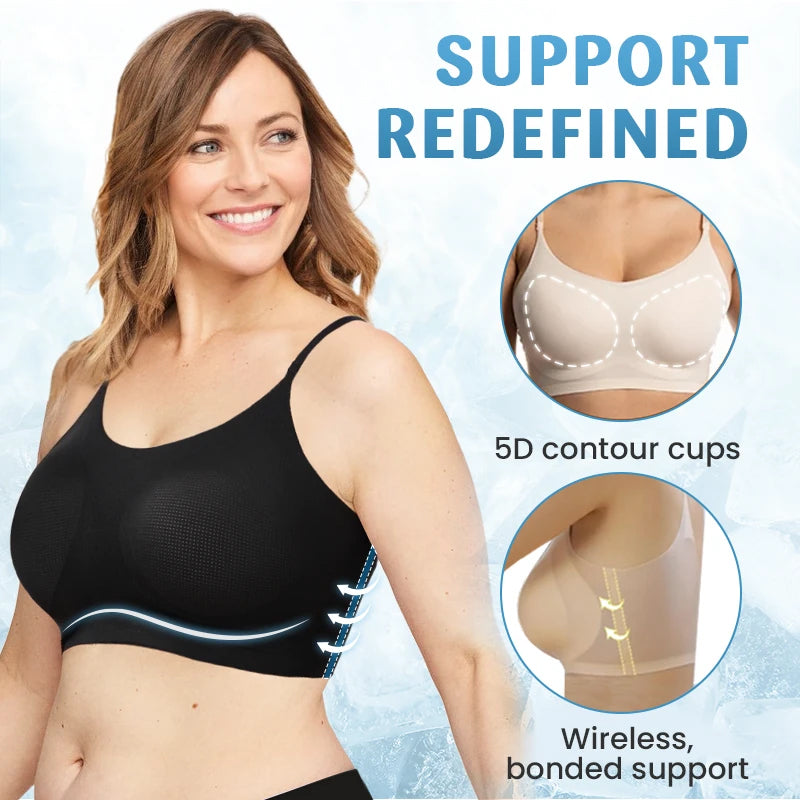 Ultra-Thin Seamless Ice Silk Cooling Bra