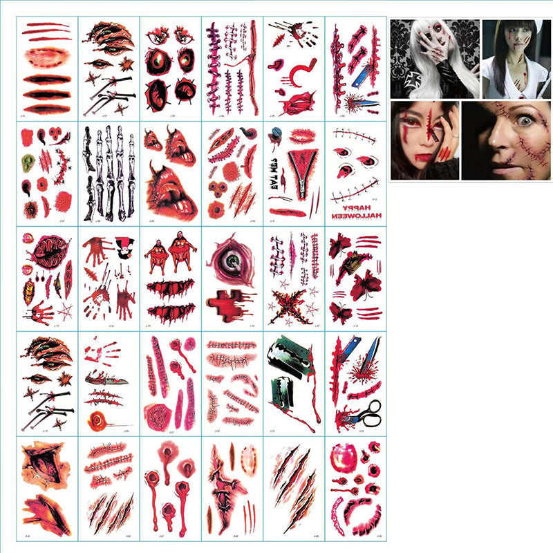 Halloween Horror Party Tattoo Stickers