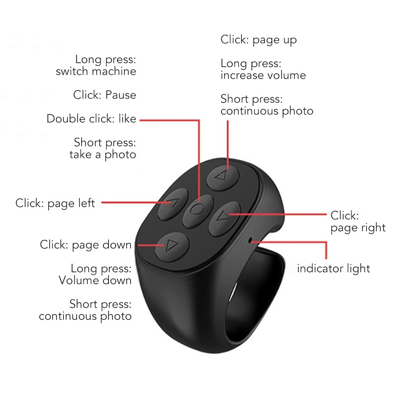 New Fingertip Wireless Bluetooth Remote Control