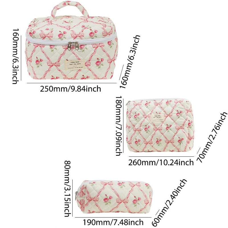 Fashionable Portable Makeup Bag (3-piece set)