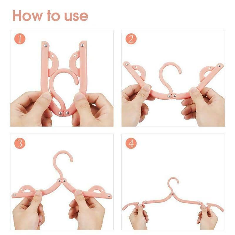 Retractable Portable Travel Hangers 4pcs