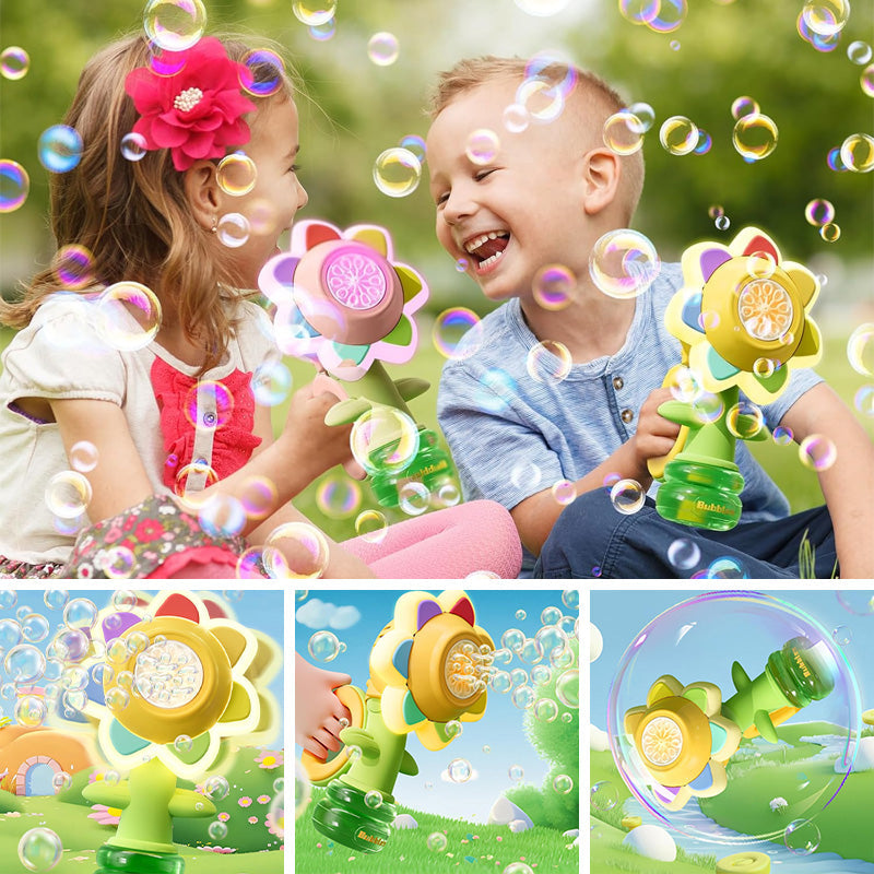 Seven-Color Flower Bubble Machine