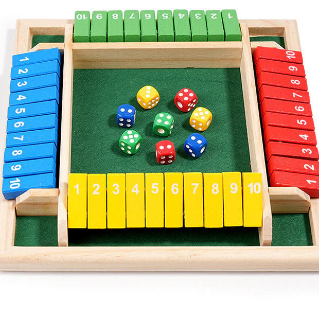 Shut The Box Game - Fun Table Math Game for Adults & Kids