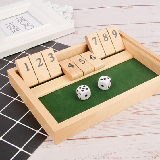 Shut The Box Game - Fun Table Math Game for Adults & Kids