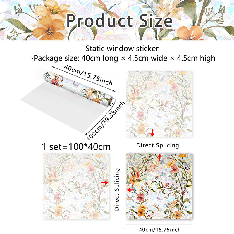 Floral Pattern Window Sticker