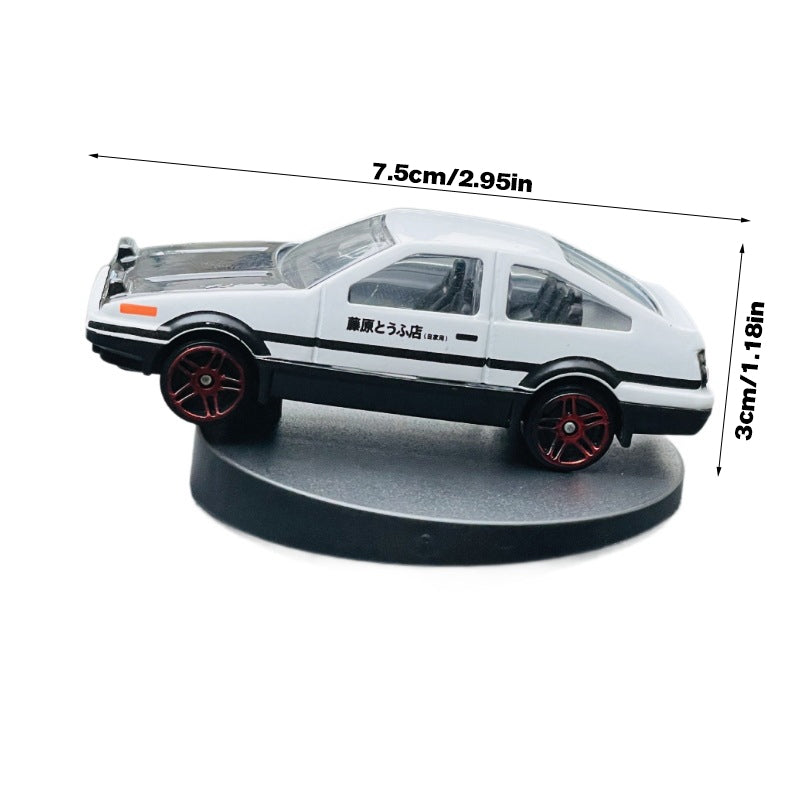 Alloy Car Model AE86 Drift Tail Spin Car Ornament