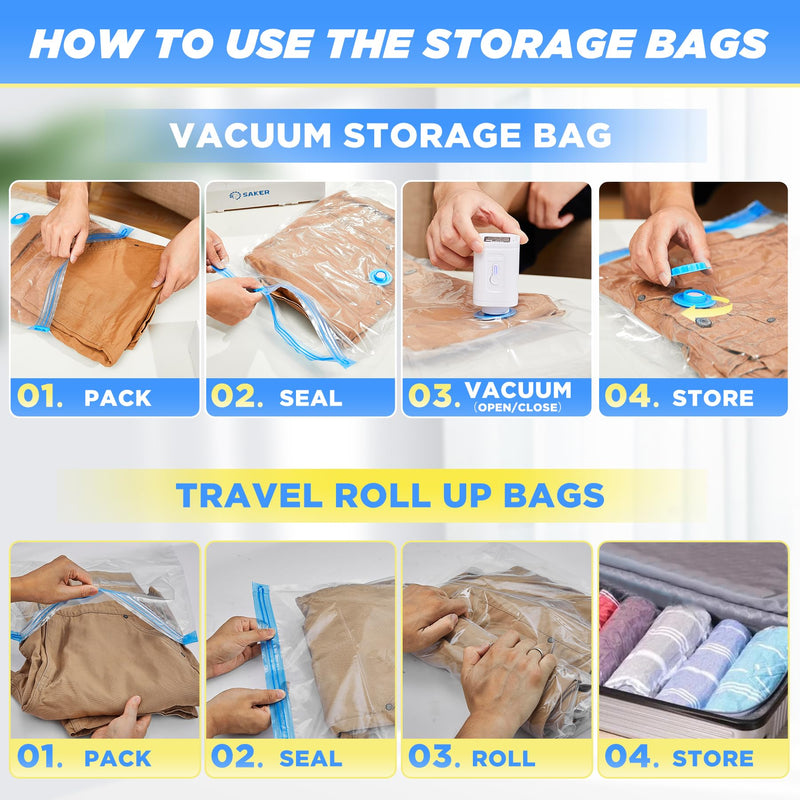 Electric Vacuum Storage bags Set