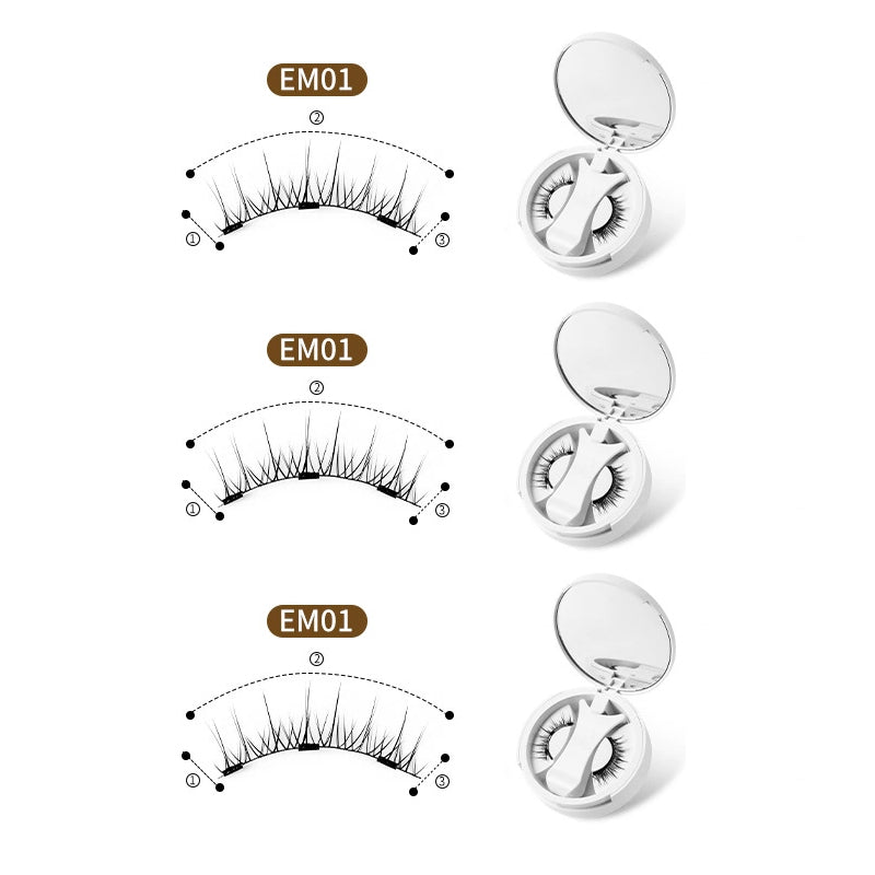 Portable magnetic false eyelashes