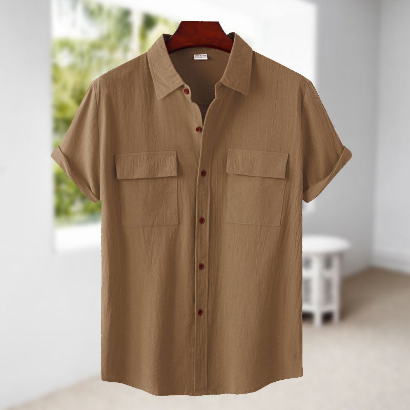 Men's Linen Short Sleeve Shirt