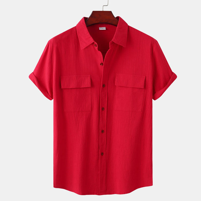 Men's Linen Short Sleeve Shirt