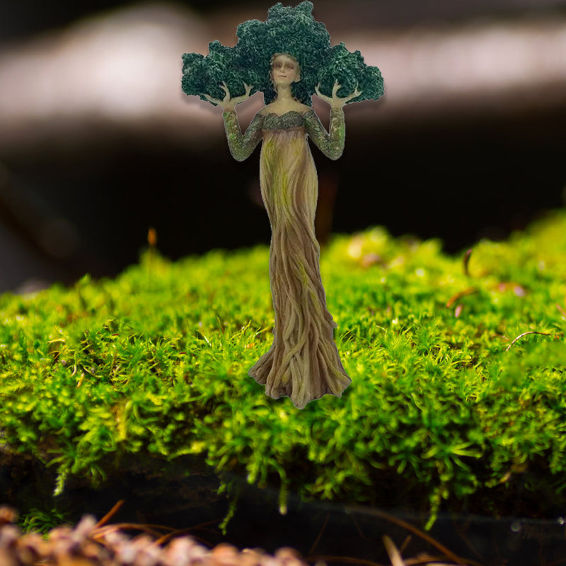 Resin Dryad Hand Painted Statue