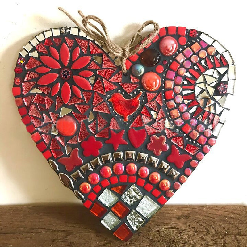 Large Garden Mosaic Heart Decoration