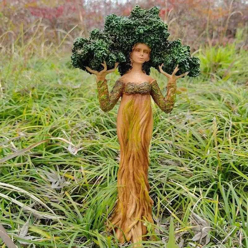 Resin Dryad Hand Painted Statue