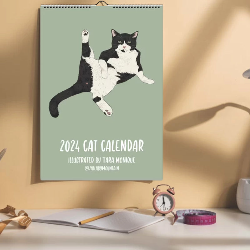 Cat Wall Calendar 2024