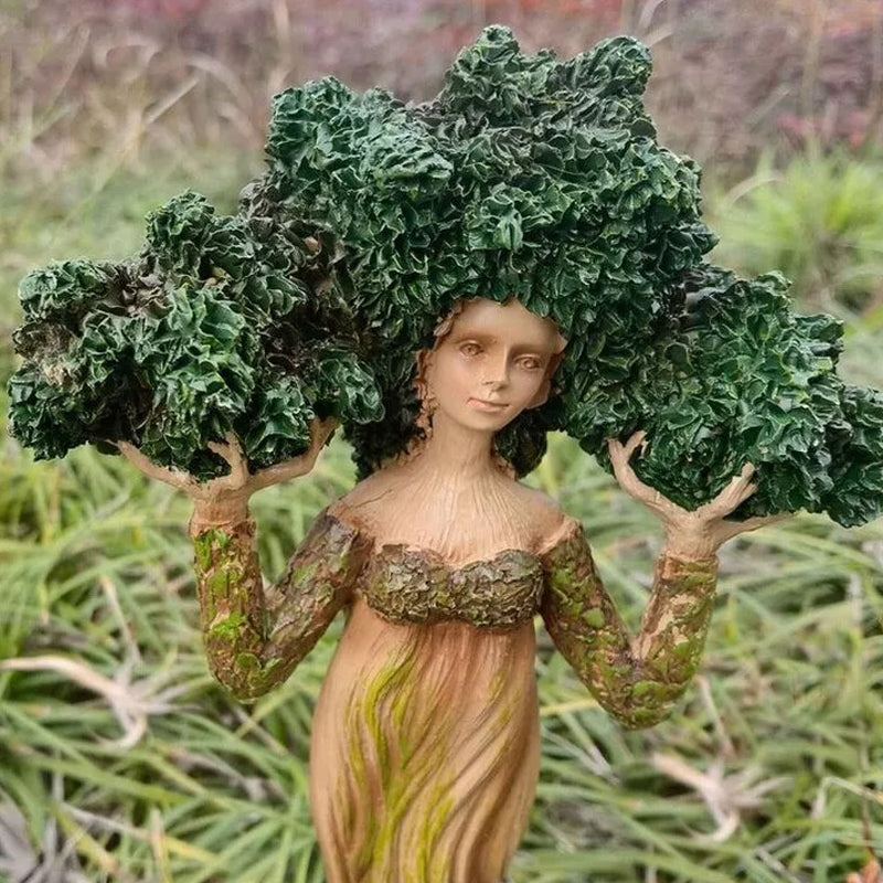 Resin Dryad Hand Painted Statue