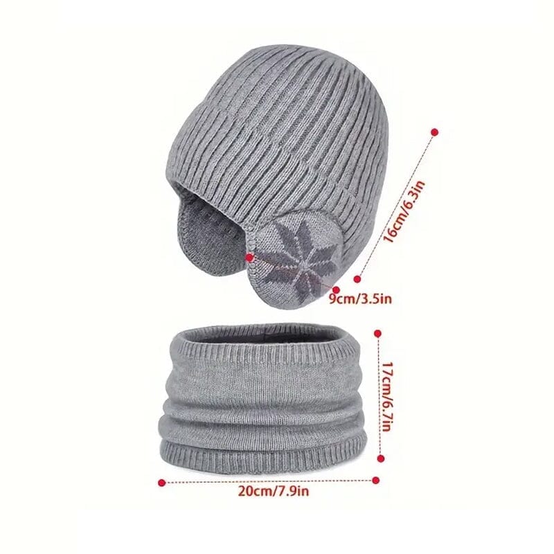 Winter Beanie Hat Scarf Sets Warm Knit Hat