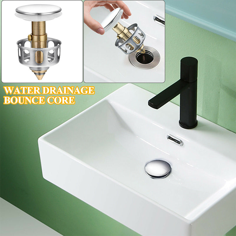 Universal wash basin bounce drain filter